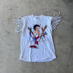 1990s Betty Boop Usa Fringe tee shirt Womens size L
